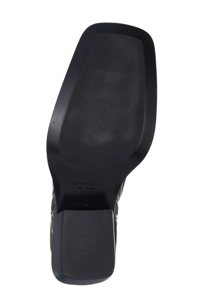 Shop Versace Molded Foam Square Toe Boot In Black/ Silver