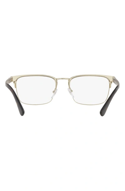 Prada Heritage 56mm Square Optical Glasses In Matte Pale Gold