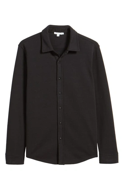 Threads 4 Thought Mika Fleece Button-down Shirt In Black