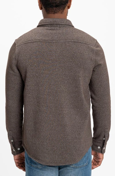 Threads 4 Thought Mika Fleece Button-down Shirt In Espresso