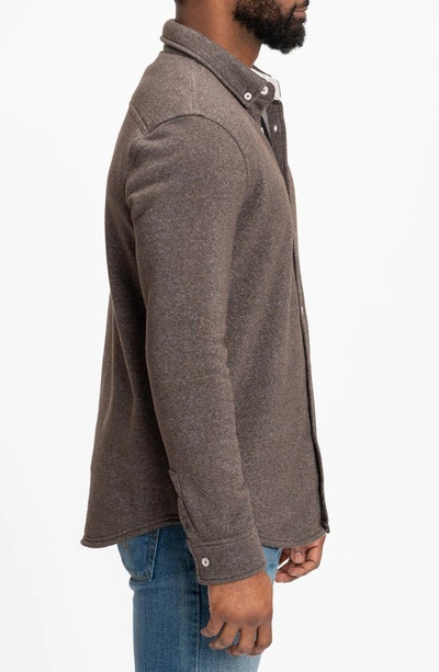 Shop Threads 4 Thought Mika Fleece Button-down Shirt In Espresso