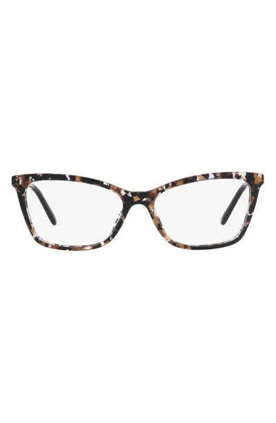 Shop Dolce & Gabbana 54mm Rectangular Optical Glasses In Black Gold