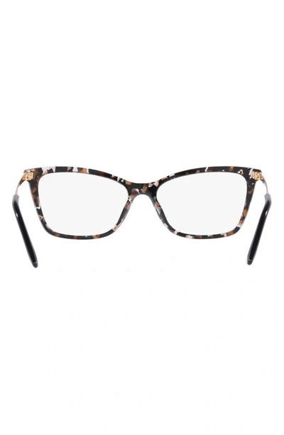Dolce & Gabbana Tortoiseshell-effect Cat-eye Frame Glasses In Black Gold