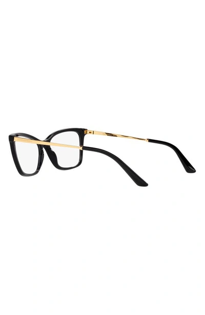 Dolce & Gabbana 56mm Rectangular Optical Glasses In Black