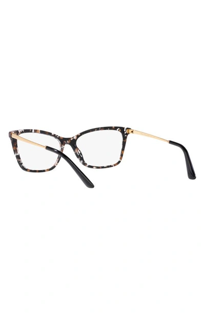 Dolce & Gabbana Tortoiseshell-effect Cat-eye Frame Glasses In Black Gold
