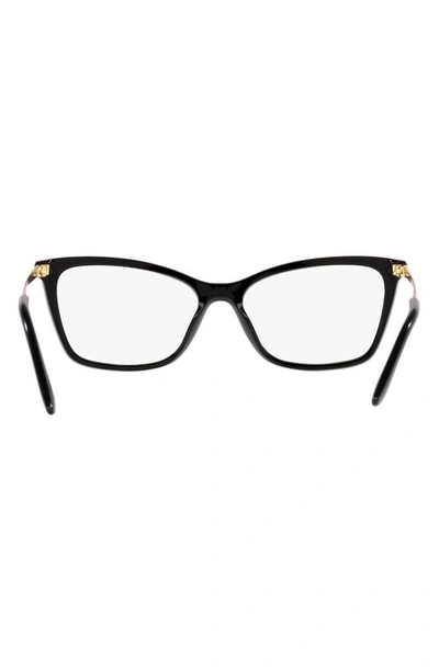 Dolce & Gabbana 56mm Rectangular Optical Glasses In Black