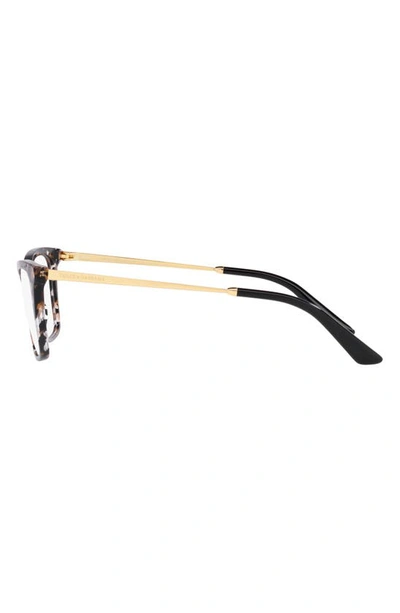 Dolce & Gabbana Tortoiseshell-effect Cat-eye Frame Glasses In Black Gold