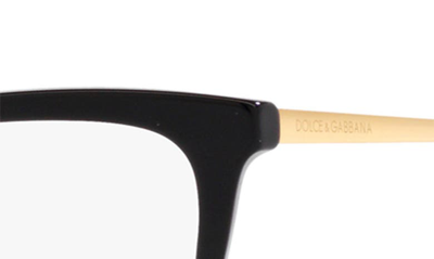 Dolce & Gabbana 56mm Rectangular Optical Glasses In Black