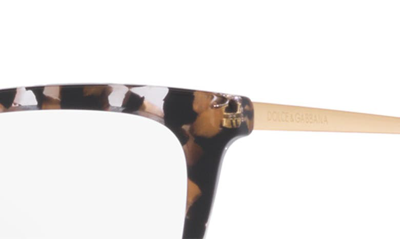 Shop Dolce & Gabbana 54mm Rectangular Optical Glasses In Black Gold