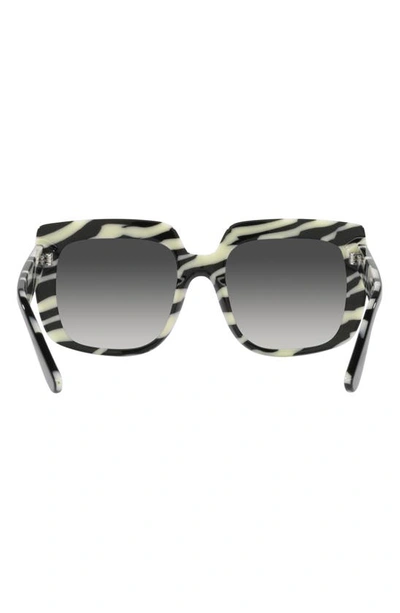 Shop Dolce & Gabbana 54mm Gradient Square Sunglasses In Grey Flash