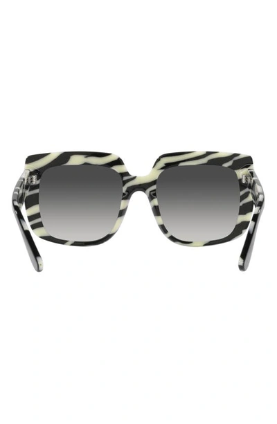 Dolce & Gabbana 54mm Gradient Square Sunglasses In Grey Flash