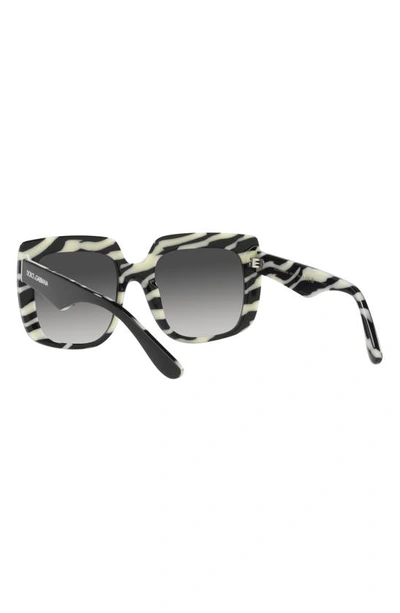Shop Dolce & Gabbana 54mm Gradient Square Sunglasses In Grey Flash