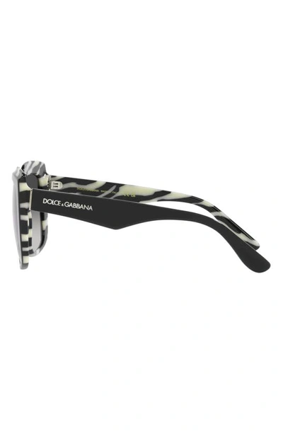 Dolce & Gabbana 54mm Gradient Square Sunglasses In Grey Flash