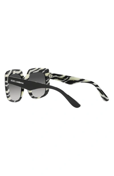 Shop Dolce & Gabbana Dolce&gabbana 54mm Gradient Square Sunglasses In Grey Flash