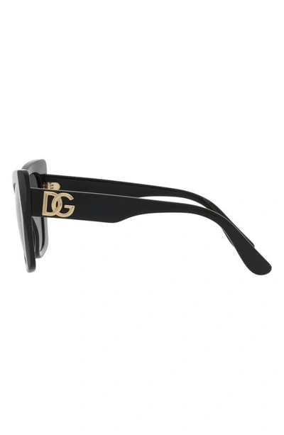 Dolce & Gabbana 53mm Gradient Butterfly Sunglasses In Black