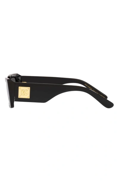 Shop Dolce & Gabbana 53mm Rectangular Sunglasses In Black