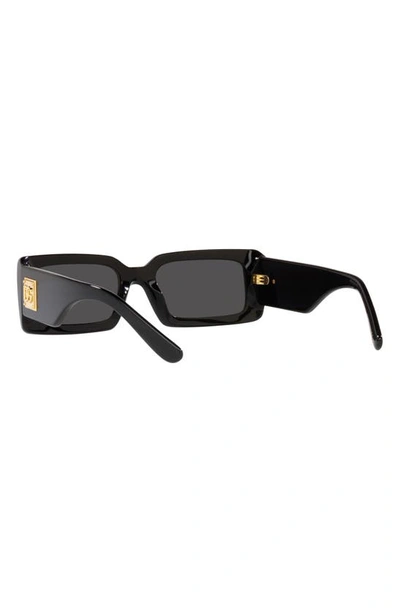 Dolce & Gabbana Dolce&gabbana 53mm Rectangular Sunglasses In Black