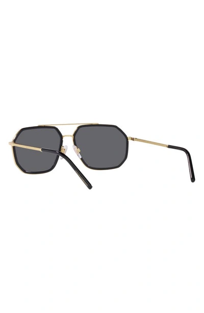 Dolce & Gabbana Gros Grain Sunglasses In Polar Grey