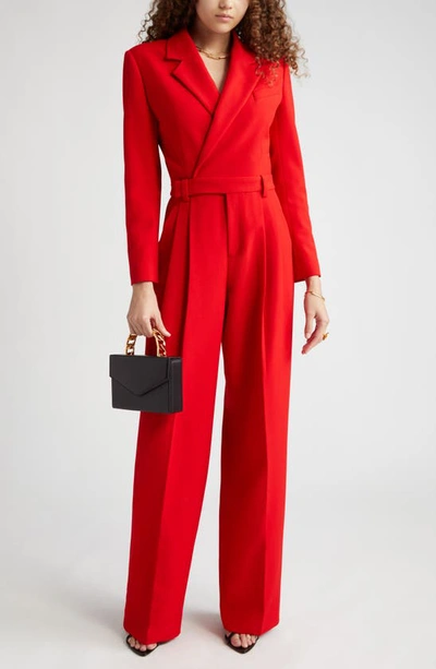 Shop A.l.c Tatum Long Sleeve Jumpsuit In Ruby