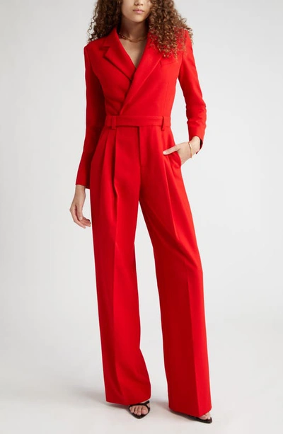 Shop A.l.c Tatum Long Sleeve Jumpsuit In Ruby