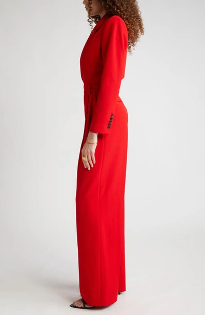 Shop A.l.c Tatum Long Sleeve Jumpsuit In Ruby