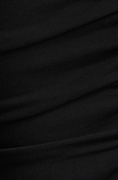 Shop A.l.c Marie Ruched Asymmetric One-shoulder Top In Black
