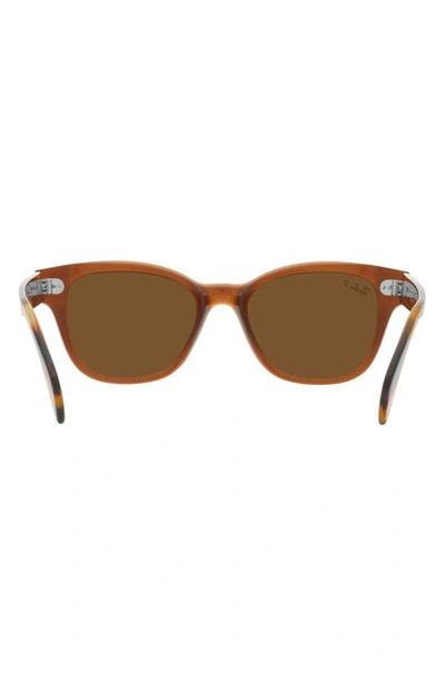 Shop Ray Ban 49mm Small Square Sunglasses In Transparent