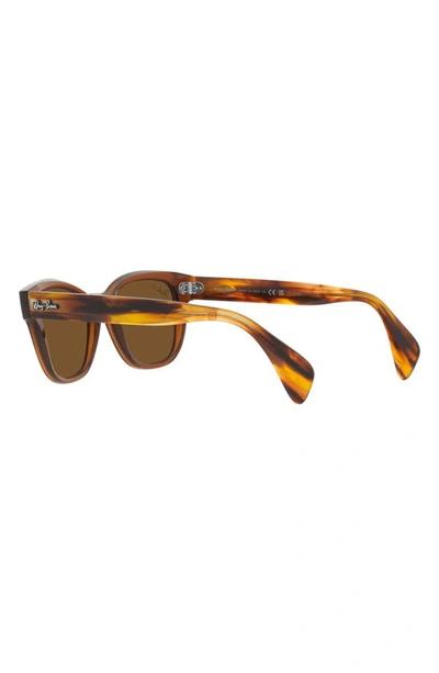 Shop Ray Ban 49mm Small Square Sunglasses In Transparent