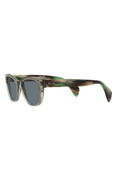 Shop Ray Ban 49mm Small Square Sunglasses In Trnprt Green