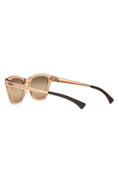 Shop Ray Ban 50mm Square Sunglasses In Transparent