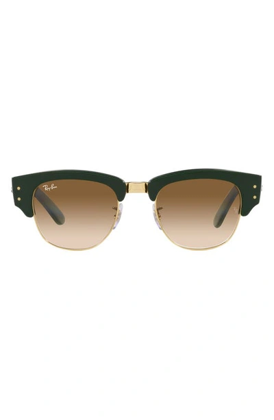 Shop Ray Ban Mega Clubmaster 50mm Square Sunglasses In Green