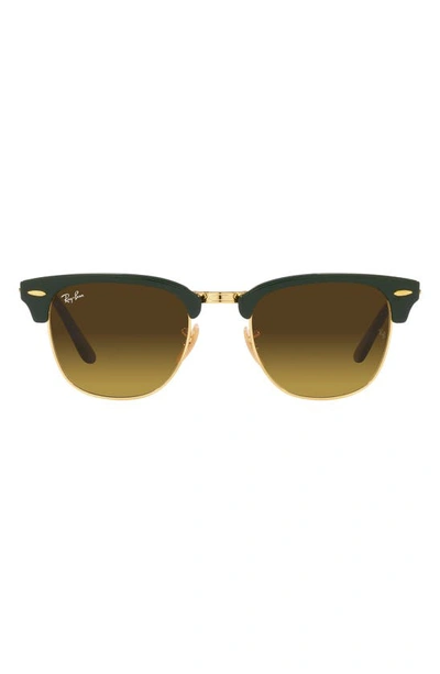 Shop Ray Ban Clubmaster 51mm Gradient Square Sunglasses In Green