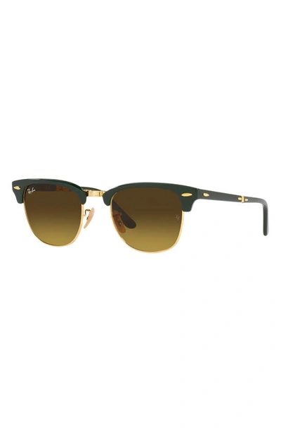 Shop Ray Ban Clubmaster 51mm Gradient Square Sunglasses In Green