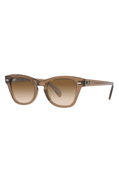 Shop Ray Ban 50mm Gradient Square Sunglasses In Light Brown