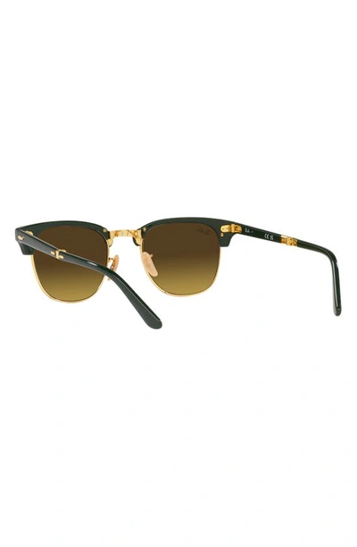 Ray Ban Clubmaster Square-frame Sunglasses In Green