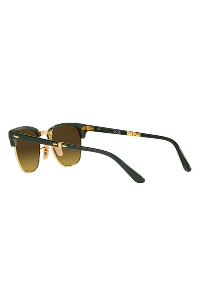 Shop Ray Ban Clubmaster 51mm Gradient Square Sunglasses In Green