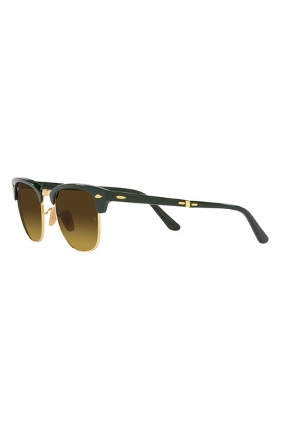 Shop Ray Ban Clubmaster 51mm Gradient Square Sunglasses In Green