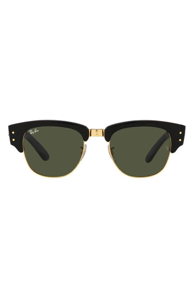 Shop Ray Ban Mega Clubmaster 50mm Square Sunglasses In Black