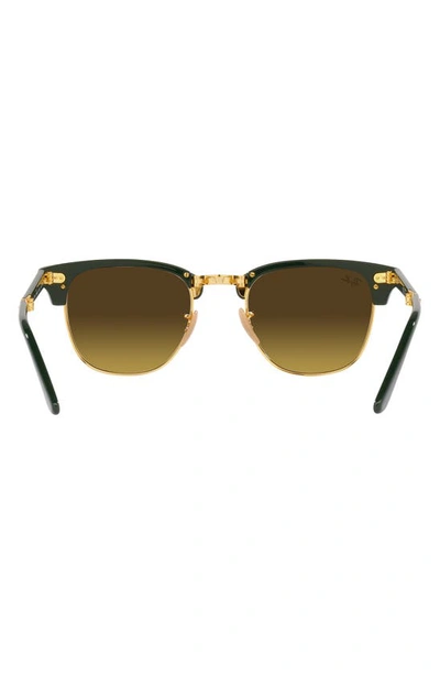 Ray Ban Clubmaster Square-frame Sunglasses In Green