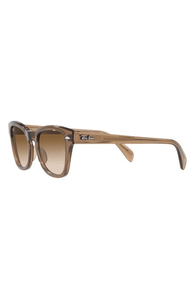 Shop Ray Ban 50mm Gradient Square Sunglasses In Light Brown