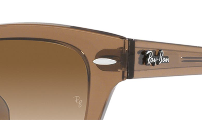 Shop Ray Ban 50mm Gradient Square Sunglasses In Light Brown