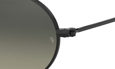 Ray Ban Oval 51mm Sunglasses In Black