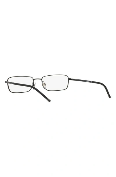 Shop Burberry 52mm Rectangular Optical Glasses In Matte Black