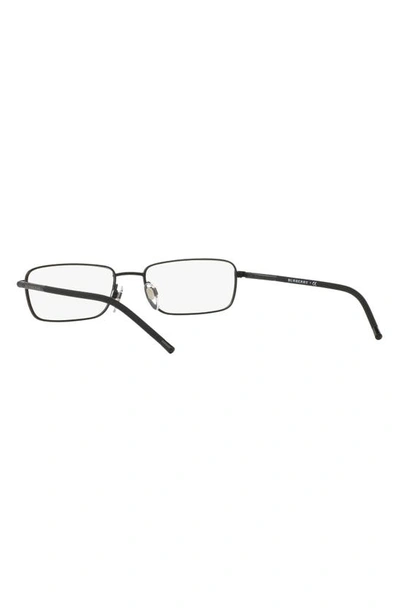 Burberry 52mm Rectangular Optical Glasses In Matte Black
