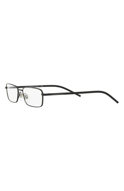 Burberry 52mm Rectangular Optical Glasses In Matte Black