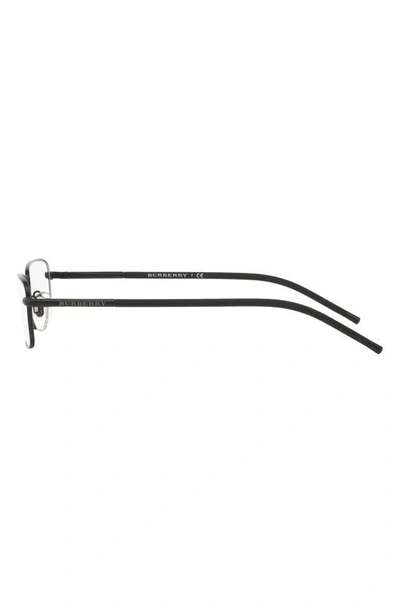 Burberry 52mm Rectangular Optical Glasses In Matte Black