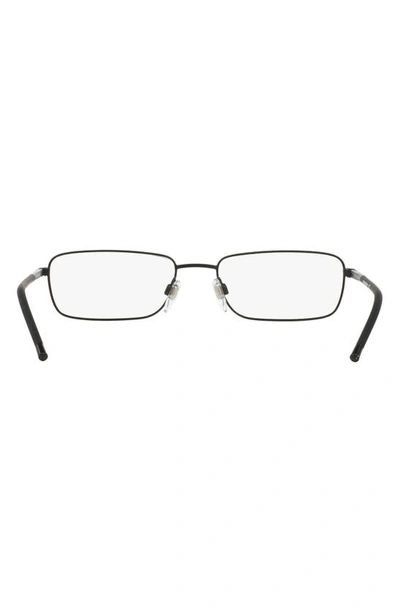 Shop Burberry 52mm Rectangular Optical Glasses In Matte Black