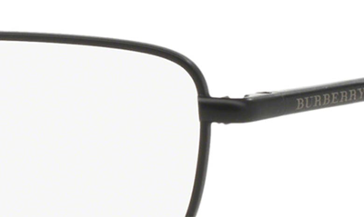 Shop Burberry 52mm Rectangular Optical Glasses In Matte Black