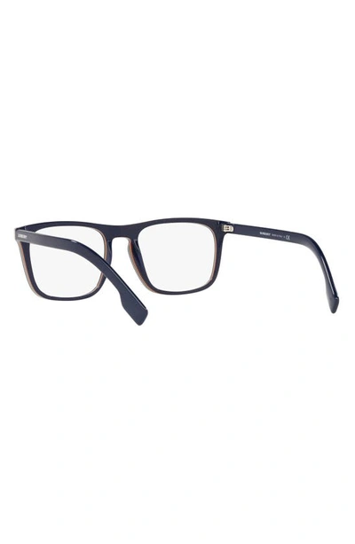 Shop Burberry Bolton 56mm Square Optical Glasses In Blue