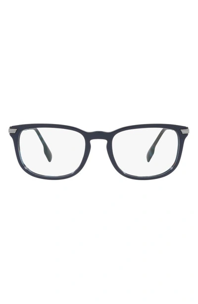 Shop Burberry Cedric 54mm Rectangular Optical Glasses In Navy